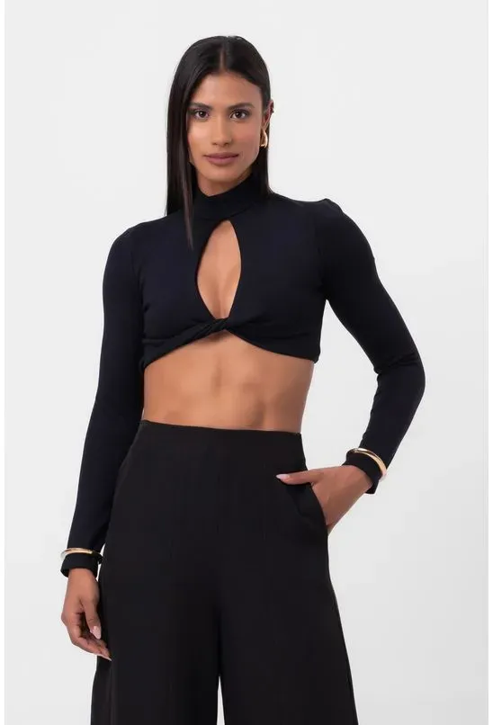 Blusa Manga Longa Preta